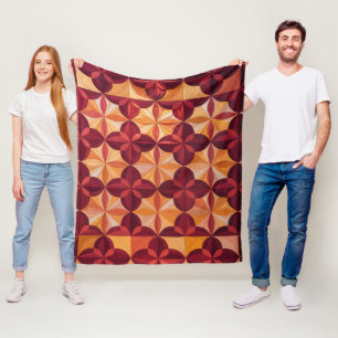 Moderne Abstracte quilt, fleecedeken met vergrende Fleece Deken