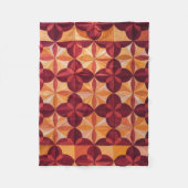 Moderne Abstracte quilt, fleecedeken met vergrende Fleece Deken (Voorkant)