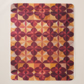 Moderne Abstracte quilt, fleecedeken met vergrende Sherpa Deken (Voorkant)