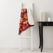 Moderne Abstracte quilt, fleecedeken met vergrende Sherpa Deken (In situ)