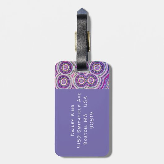 Moderne Abstracte regenboog, aangepast Bagagelabel (Achterkant verticaal)