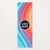 Moderne Abstracte Regenbooggolven met uw Logo Yogamat (Achterkant)