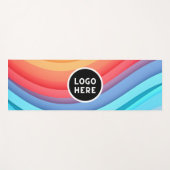 Moderne Abstracte Regenbooggolven met uw Logo Yogamat (Voorkant (horizontaal))
