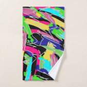 Moderne Abstracte regenboogkleuren Bad Handdoek (Handdoek)