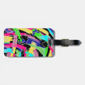 Moderne Abstracte regenboogkleuren Bagagelabel (Achterkant horizontaal)
