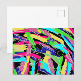Moderne Abstracte regenboogkleuren Briefkaart