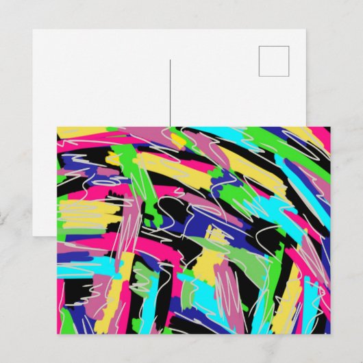 Moderne Abstracte regenboogkleuren Briefkaart (Voorkant / Achterkant)