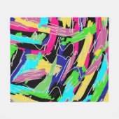 Moderne Abstracte regenboogkleuren Fleece Deken (Voorkant (Horizontaal))