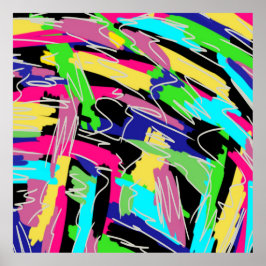Moderne Abstracte regenboogkleuren Poster