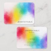 Moderne Abstracte regenboogkleuren Sjabloon elegan Visitekaartje (Voorkant / Achterkant)