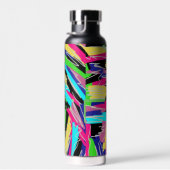 Moderne Abstracte regenboogkleuren Waterfles (Rechts)