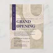 Moderne Abstracte regenboogmarine Blauwe Grote Ope Uitnodiging Briefkaart (Voorkant)