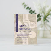 Moderne Abstracte regenboogmarine Blauwe Grote Ope Uitnodiging Briefkaart (Staand voorkant)