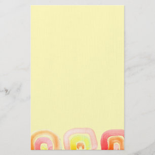 Moderne abstracte regenboogverf briefpapier