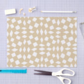 Moderne Abstracte Retro Beige Checker Pattern Tissuepapier (Craft)