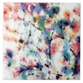 Moderne abstracte retro met penseelstreken, marmer tegeltje (Voorkant)