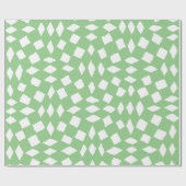 Moderne Abstracte Retro Sage Green Checker Pattern Cadeaupapier (Vlak)