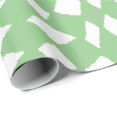Moderne Abstracte Retro Sage Green Checker Pattern Cadeaupapier (Rol Hoek)