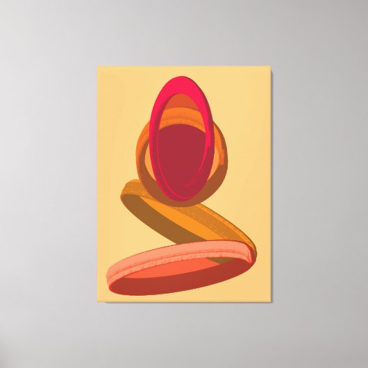 Moderne Abstracte Ring Harmonie en Rust Canvas Afdruk (Voorkant)
