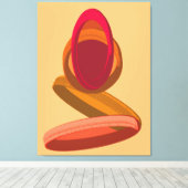 Moderne Abstracte Ring Harmonie en Rust Canvas Afdruk (Insitu (Houten vloer))