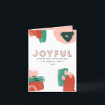Moderne abstracte rode afbeelding, roze   groene v aankondiging<br><div class="desc">Moderne,  abstracte rode,  roze   groene en gewaagde typografie voor vrolijke vakantie-collectie. Met handbeschilderde splotjes. Deel van een helder,  leuk vakantiecollectie.</div>