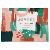 Moderne abstracte rode afbeelding, roze + groene v groot cadeauzakje (Voorkant)