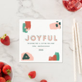 Moderne abstracte rode afbeelding, roze + groene v servet (Insitu)