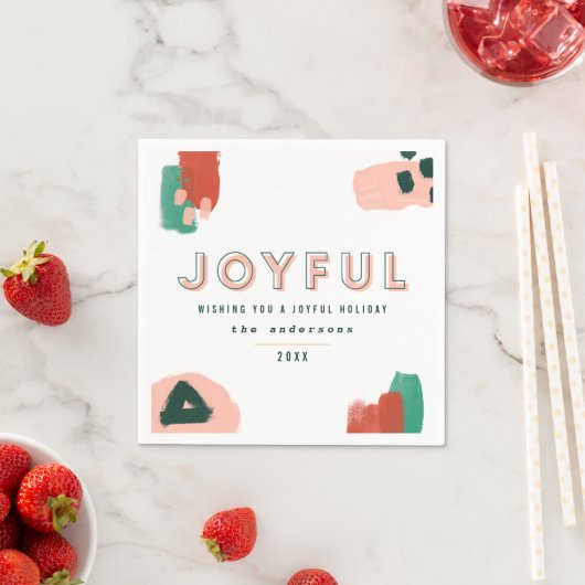 Moderne abstracte rode afbeelding, roze + groene v servet (Insitu)