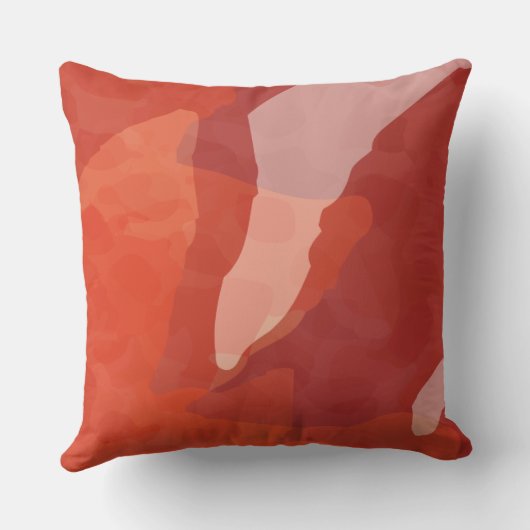 Moderne Abstracte rode bloem van RD Kussen (Achterkant)