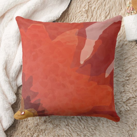 Moderne Abstracte rode bloem van RD Kussen (Deken)