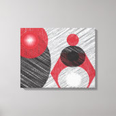 Moderne Abstracte rode en zwarte canvas afdrukken (Voorkant)