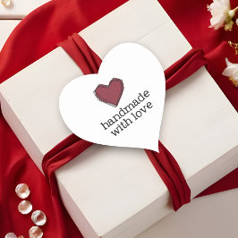 Moderne Abstracte rode hartslag gemaakt met liefde Hart Sticker