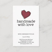 Moderne Abstracte rode hartslag gemaakt met liefde Visitekaartje (Voorkant)