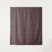Moderne Abstracte Rode Klaproos Bloemmotief Wandkleed (Voorkant)