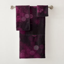 Moderne Abstracte rode pruimenkleur Bad Handdoek