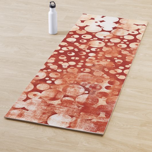 Moderne Abstracte rode rode rode balken gepatterd Yogamat (In situ)