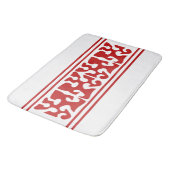 Moderne Abstracte rode vorm kunst Badmat (Gekanteld)