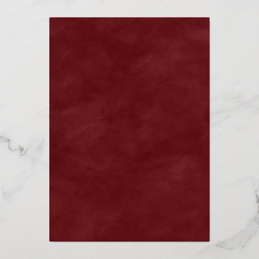 Moderne Abstracte Rode Waterverf Folie Uitnodiging (Achterkant)