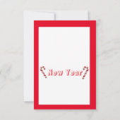 Moderne Abstracte rode-witte kerstkaart (Achterkant)