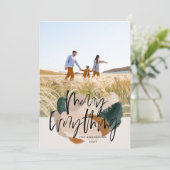 Moderne abstracte roest 1 foto Kerstvakantie Ann Kaart (Staand voorkant)