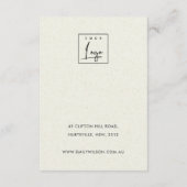 Moderne Abstracte Roest Blush Art Oorbel Display Informatiekaartje (Achterkant)