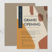 MODERNE ABSTRACTE ROEST ORANJE GRAND OPENING EVENE KAART (Voorkant / Achterkant)