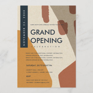 MODERNE ABSTRACTE ROEST ORANJE GRAND OPENING EVENE KAART