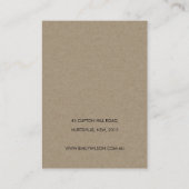 MODERNE ABSTRACTE ROEST SINAASAPPEL KRAFT OORBEL D VISITEKAARTJE (Achterkant)