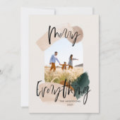 Moderne abstracte roestfoto kerstvakantie aankondiging (Voorkant)