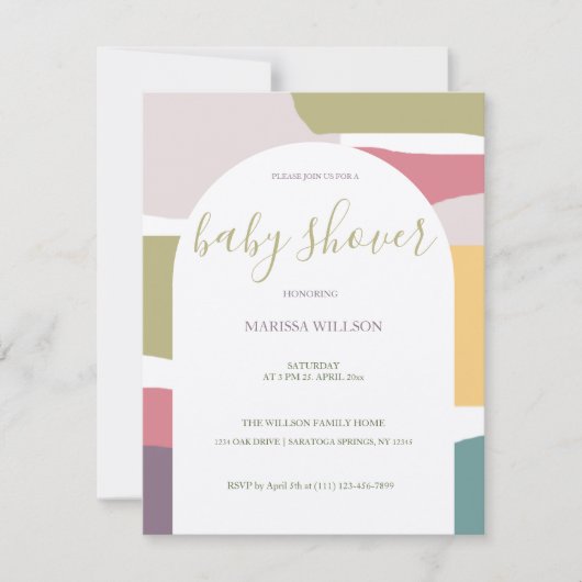 Moderne Abstracte romige zomerkleuren Splash (Voorkant)