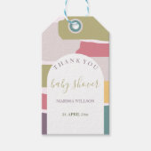 Moderne Abstracte romige zomerkleuren Splash Cadeaulabel (Voorkant)