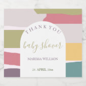 Moderne Abstracte romige zomerkleuren Splash Likeurfles Etiket (Enkel label)