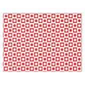 Moderne Abstracte Rood & Witte Tafelkleed (Voorkant (Horizontaal))
