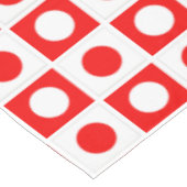 Moderne Abstracte Rood & Witte Tafelkleed (Gekanteld)